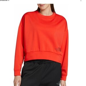 EUC The North Face Women's Cropped Red Sweatshirt Fleece Size XS